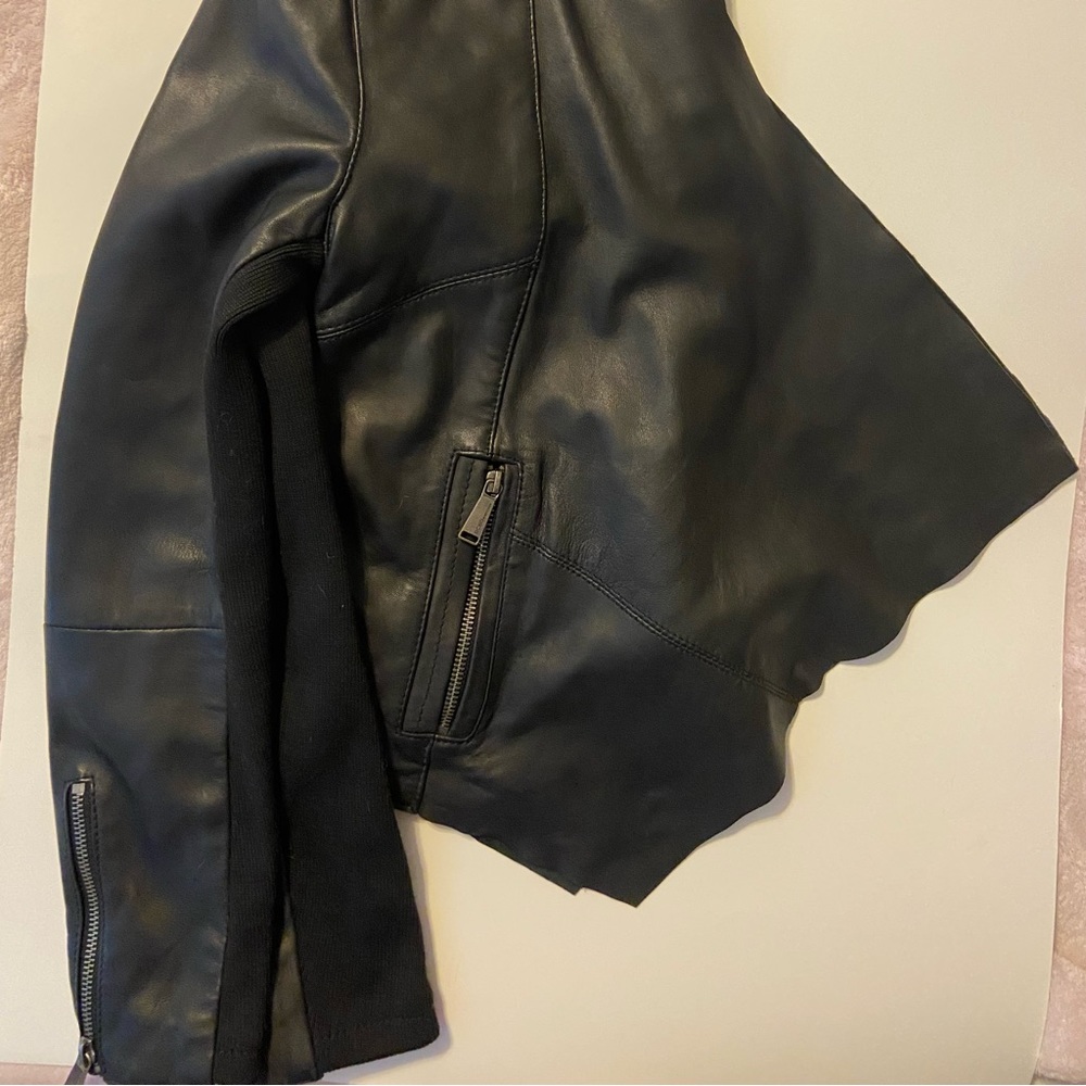 Bcbgeneration Drape Front Leather Jacket - image 5